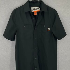 40 Grit‎ by Duluth Trading Co. Work Shirt Short Sleeve Mens Button Down Sz S